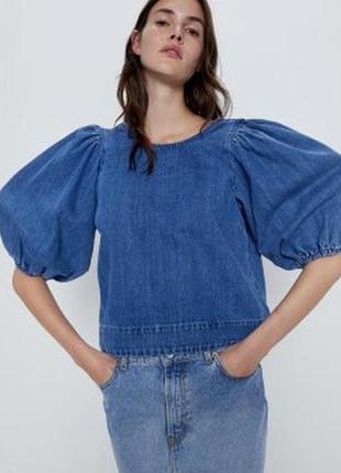 Блуза джинсова zara
