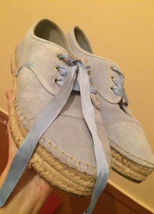 Голубые туфли женские stradivarius2 фото