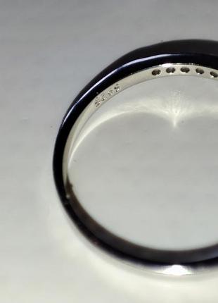 Срібна каблучка для пропозиції весільна срібло кольцо з камінням камінцями обручка4 фото