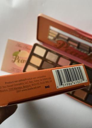 Палетка тіней too faced sweet peach eyeshadow palette4 фото