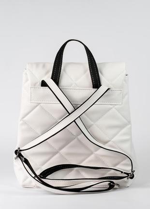 Женский рюкзак белый рюкзак стеганый рюкзак городской рюкзак3 фото