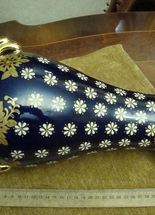 Шикарная ваза кобальт позолота фарфор германия