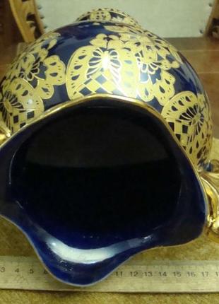Шикарная ваза кобальт позолота фарфор германия