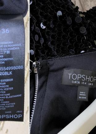 Бархатное черное платье с бархатными пайетками topshop10 фото
