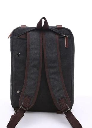 Сумка-трансформер черная текстильная 4