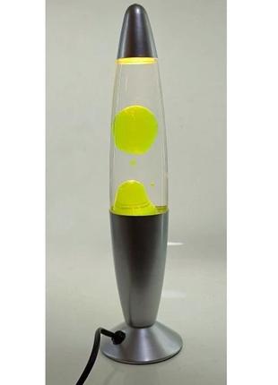 Светильник ночник лава лампа 41 см желто зеленая1 фото