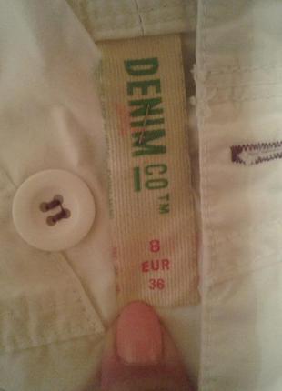 Новая летняя юбка denim co - с накладными карманами, незаменима в жару!  размер 36 (s)4 фото