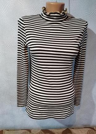 Полосатий гольф в рубчик з люрексом f&f