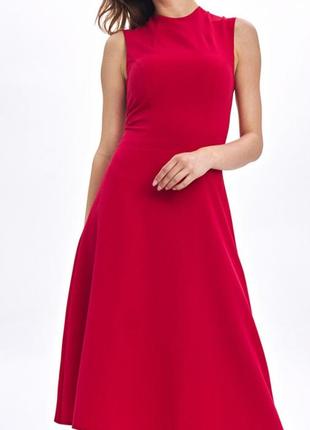 Красивое женское красное платье миди новое р.44/46/489 фото