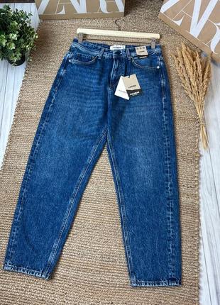 Плотные мужские джинсы в синем цвете loose fit pull&bear
