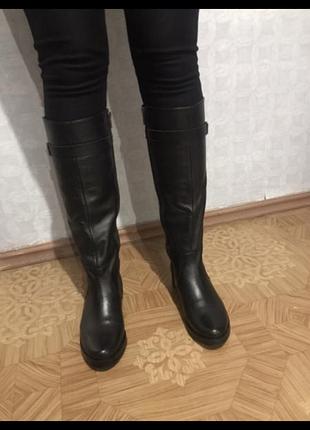Кожаные сапоги