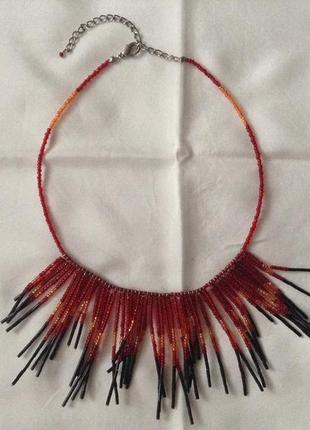 Украшение в этно стиле. метал, бисер. #розвантажуюсь