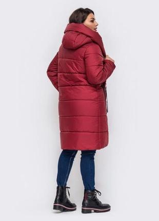 Зимова куртка арт. 870155, красный2 фото