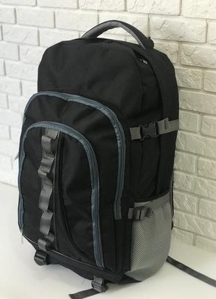 Рюкзак туристический va t-02-2 65л, черный с серым