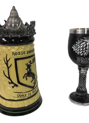 Набор кружка game of thrones house герб баратеонов игра престолов баратеоны и кубок