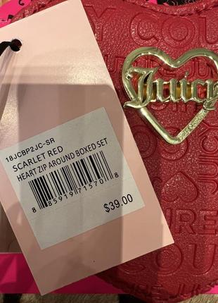 Juicy couture scarlet red heart сумка гаманець5 фото