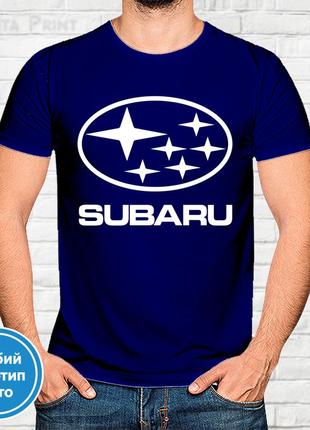 Футболка з принтом авто "субару / subaru"4 фото