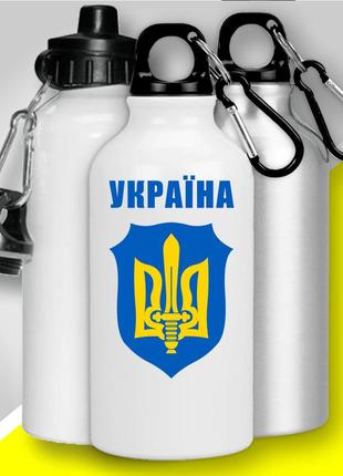 Фляга термо з карабіном "україна" патріотична1 фото