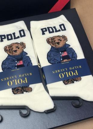 Шкарпетки з ведмедиком жіночі ralph lauren оригінал носки с мишкой с мишками