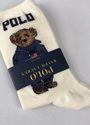 Шкарпетки з ведмедиком жіночі ralph lauren оригінал носки с мишкой