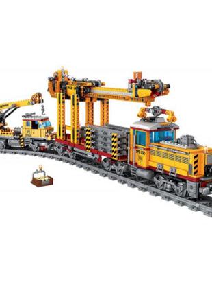 Конструктор zipp toys потяг dpk32 з рейками, жовтий на радіокеруванні (98253)