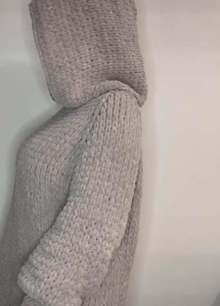 Толстовка свитер с большим капюшоном