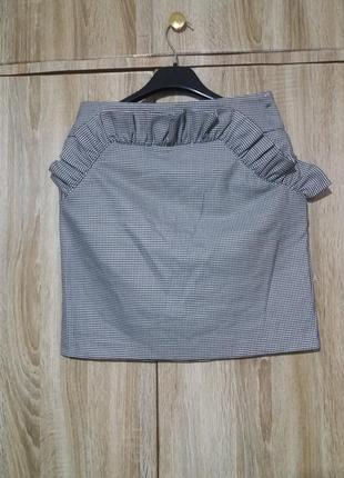 Спідниця  принт гусяча лапка