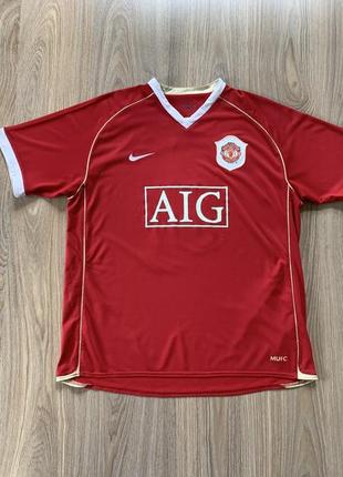 Мужская винтажная коллекционная футболка джерси nike manchester united aig 2006