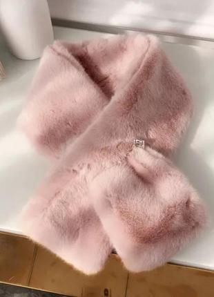 Шарф-воротник кашне из искусственного меха черный (505)