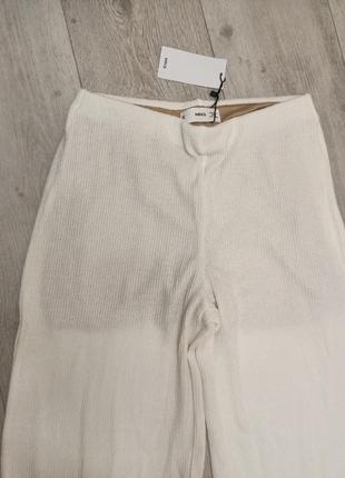 Штани, літні, брюки летние штани в рубчик, штани широкі трикотаж, штаны в рубчик широкие, брюки трикотажные8 фото