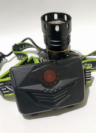 Мощный налобный фонарь bl-a14-3+p160 функция power bank