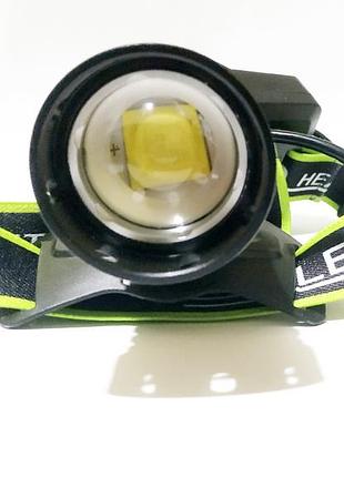 Мощный налобный фонарь bl-a14-3+p160 функция power bank