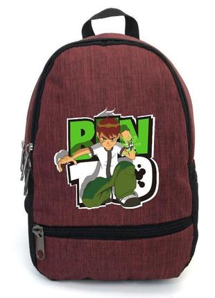 Рюкзак ben 10 подростковый cappuccino toys (btn 002-red) бордовый