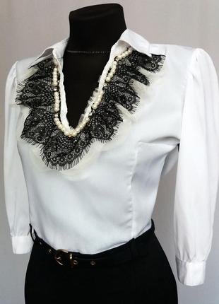 Суперціна. стильне чорно біле плаття, мереживо. туреччина. нове, р. 42-482 фото