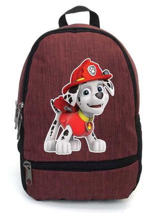 Рюкзак щенячий патруль 0010 підлітків cappucino toys (dog 0010-red) бордовий