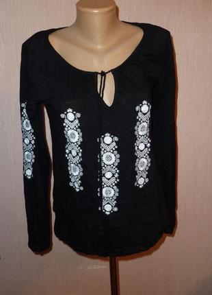 Блузка, вышиванка atmosphere, р 10 ( s), 100% коттон