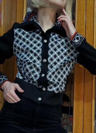 Винтажная блуза кофточка  укороченная винтаж ретро9 фото