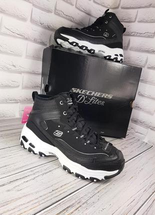 Черевики жіночі skechers d'lites 66666250 blk