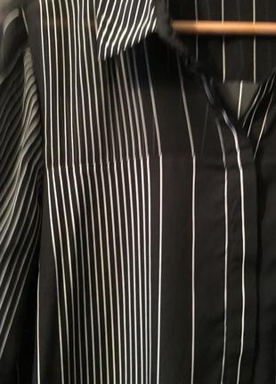 Полосатая шелковая туника -рубашка3 фото