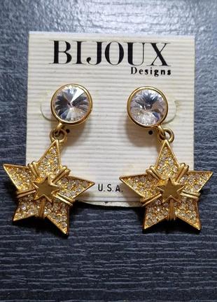 Винтажные сережки bijoux! usa 🇺🇸!