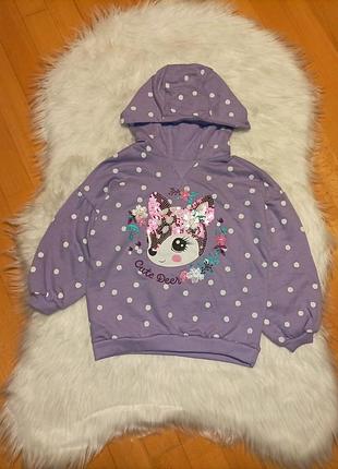 Кофта кофточка для девочки олень