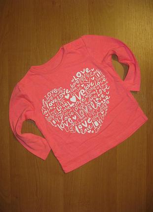 Реглан "f&f" размер 6-9 мес. рост 74 см.