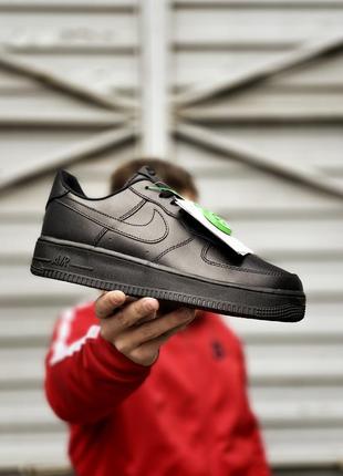 Отличные мужские классические кроссовки nike air force 1 black stockx чёрные