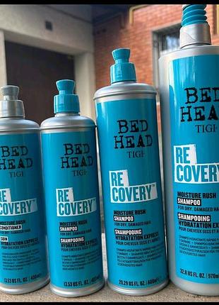 Шампунь, кондиціонер зволожувальний для сухого пошкодженого волосся — tigi bed head recovery