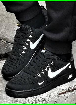 Кроссовки n!ke черные  форсы