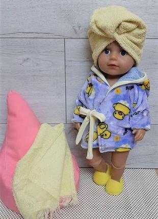 Плюшевий халат для ляльок babyborn та сестрички5 фото