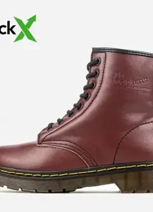 Чоботи шкіряні dr.martens хутро, зимові черевики