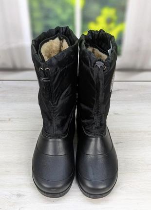 Сапоги мужские черные пена с мембраной на шнурке шаг3 фото