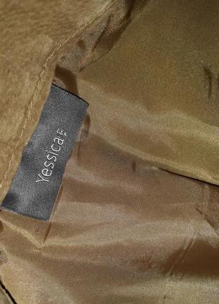 Натуральная замшевая юбка yessica цвет кофе с молоком длинна чуть выше колена размер 487 фото