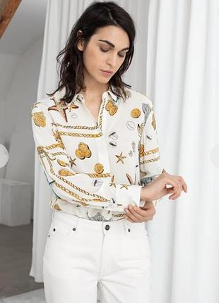 Блуза сорочка морський принт & other stories